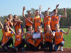 Rejonowe Igrzyska Dzieci  w sztafetowych biegach przełajowych (7)